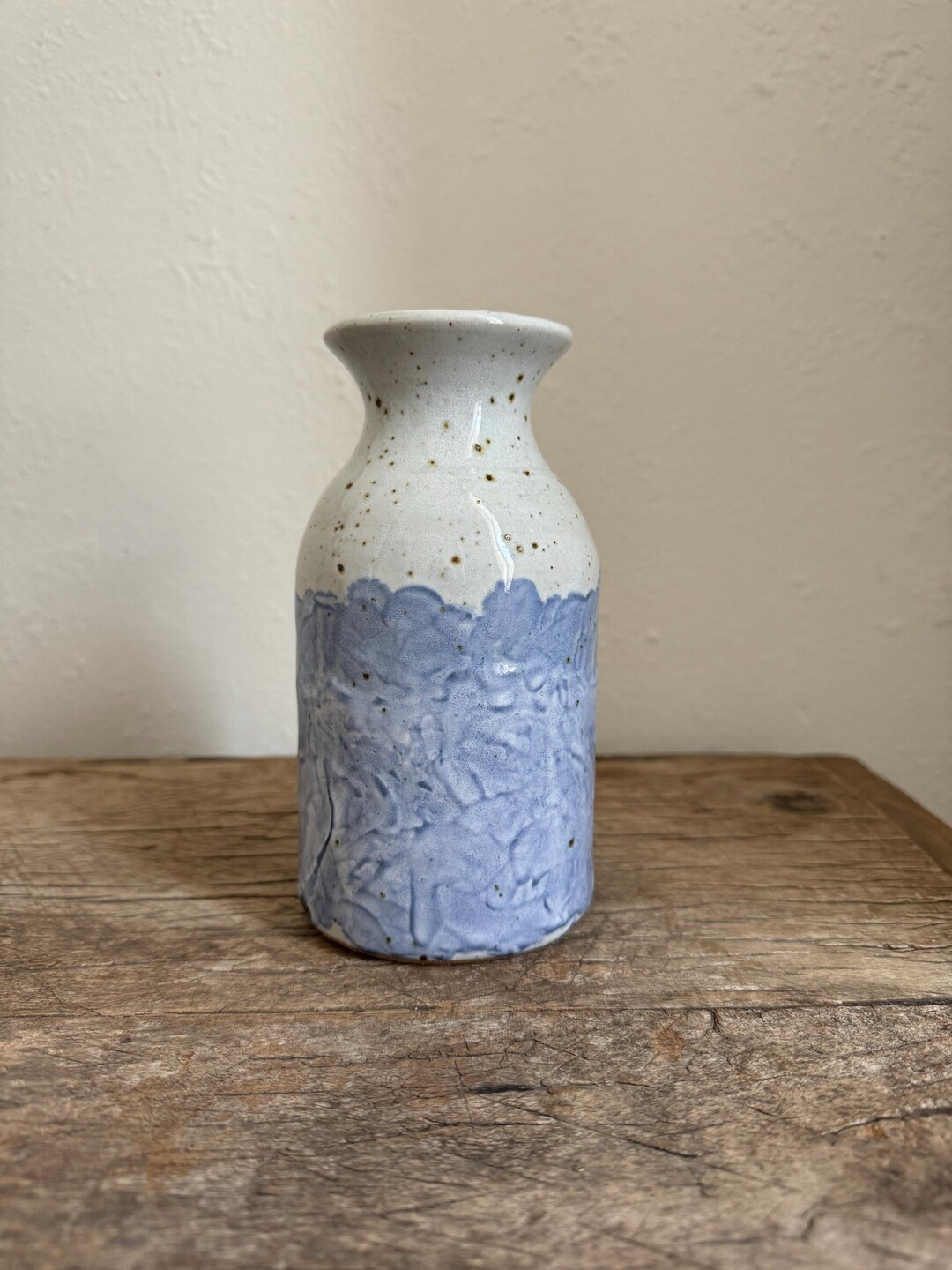 Blue and White Bud Vase // Flower Vase, White Vase, Blue Vase, Ceramic ...