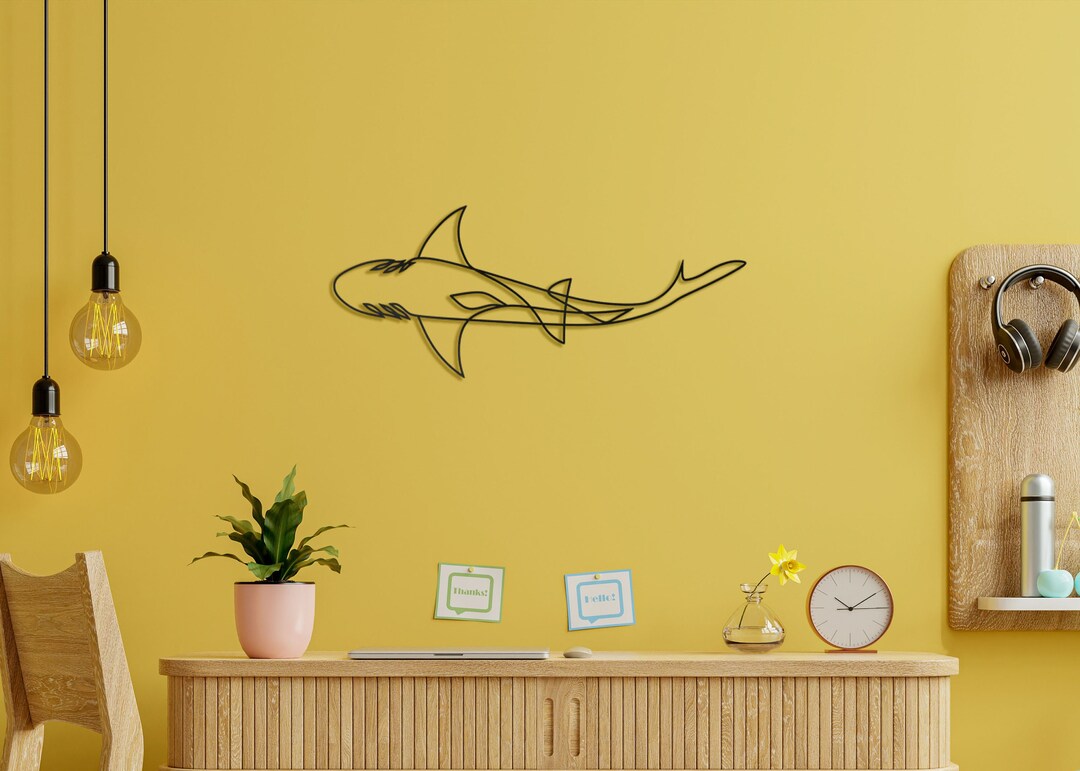 Shark Metal Wall Decor Shark Metal Wall Art Metal Shark Etsy