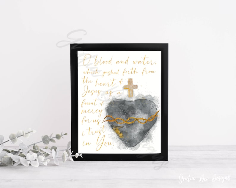Sacred Heart of Jesus // 8x10 Watercolor Art Print - Etsy