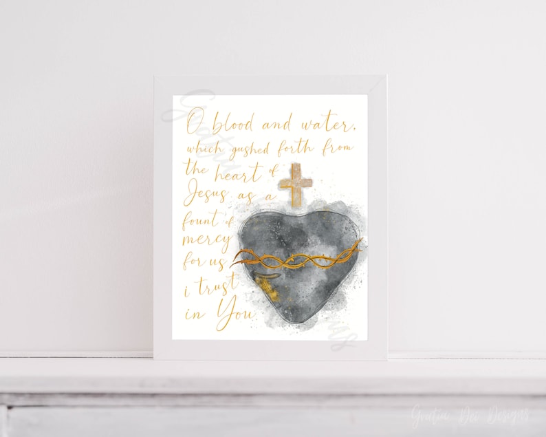 Sacred Heart of Jesus 8x10 Watercolor Print Catholic Art - Etsy