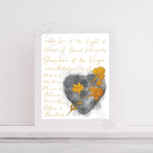 Chaste Heart of St. Joseph | 8x10 Watercolor Print | Catholic Art Print, Catholic Wall Art