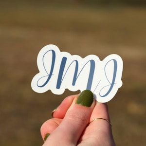 J-M-J | 3x3 Sticker | J-M-J, Jesus Mary Joseph, Holy Family, Catholic Sticker, Catholic Illustrated Sticker, Catholic Laptop Sticker