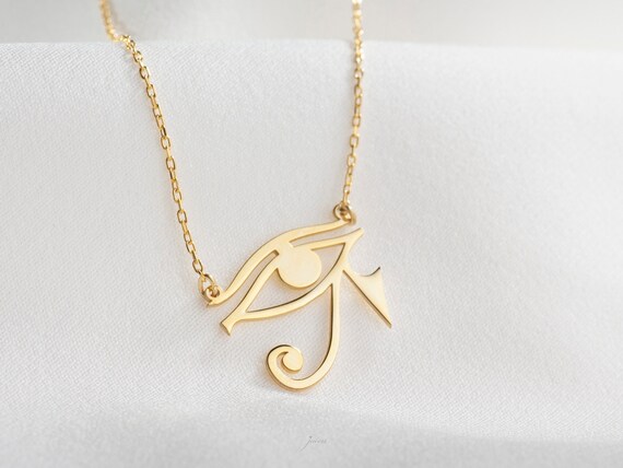 Ancient Egypt Symbol Eye of Horus Pendant Necklace Viking Stainless Steel  For Women Men Amulet Eye Jewelry Gift