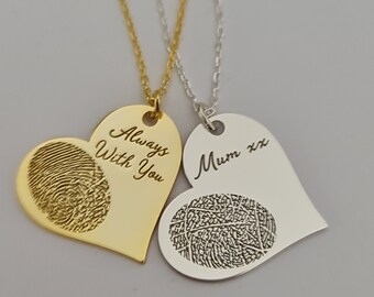 Sterling Silver 2 Hearts Pendant Necklace