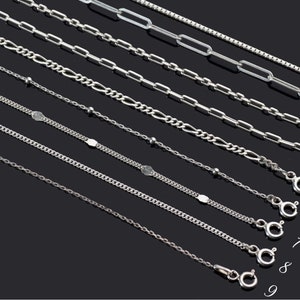 925 Sterling silver chain in various sizes - 14", 16", 18", 20" silver chain - 14ct gold chain - rose gold chain - 925 silver chain