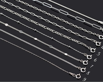 925 Sterling silver chain in various sizes - 14", 16", 18", 20" silver chain - 14ct gold chain - rose gold chain - 925 silver chain