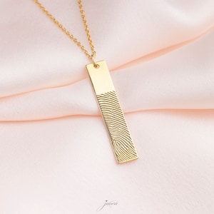 Custom Fingerprint Necklace: Sterling Silver