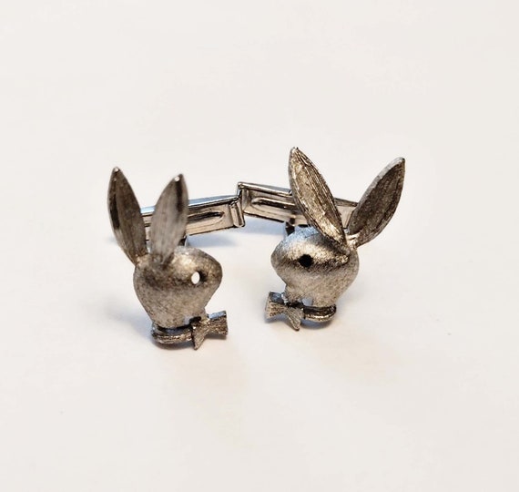 Vintage Playboy Bunny Cufflinks & Tie Tack, Gift … - image 2