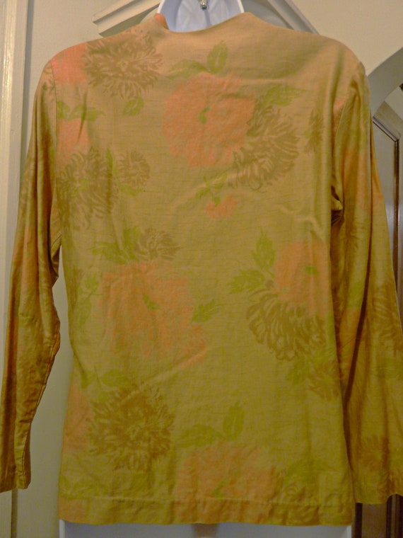 EarlyMid 1960s Alfred Paquette Gold Floral 100 Cott… Gem