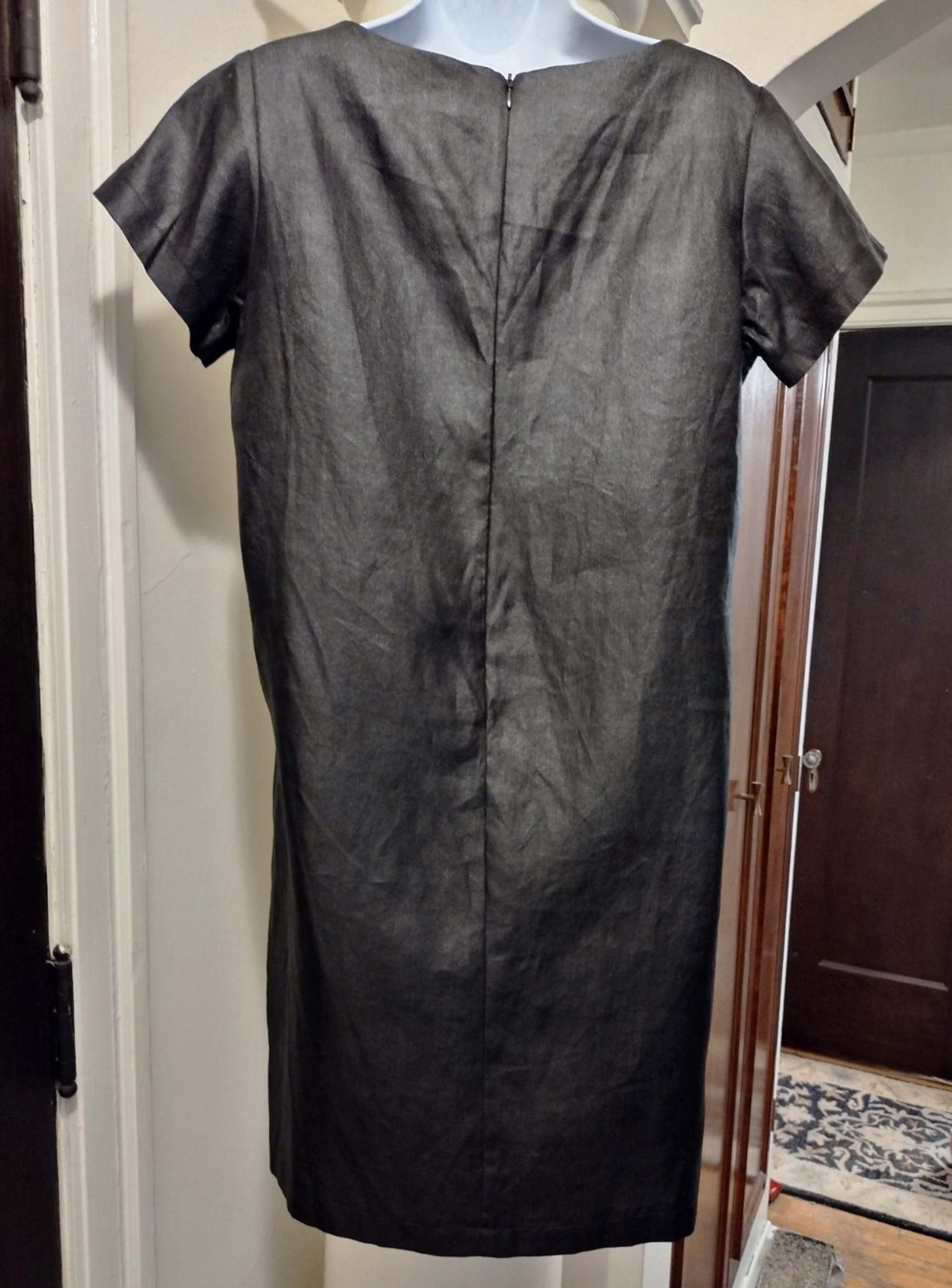 Black Silk Shantung Dress, 1990s Vintage, Chinese Silk, Simone Chin ...