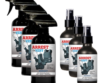 Police Officer Odor Eliminating Spray Buy 3 Get 3 FREE | Arrest My Vest for Tactical Gear, Kevlar Vest, Body Armor & Police K9