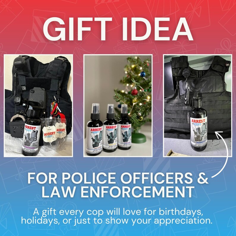 Police Officer Gift, Tactical Gear, Police, Police Officer, Police Gear, Gift for Cop, Cop Spray, Police Wife, Body Armor, Police Vest Spray, Odor Eliminator, Bullet Proof Vest, Deodorizer, Law Enforcement, LEO, Odor Eliminating Spray, Cops, Sherif