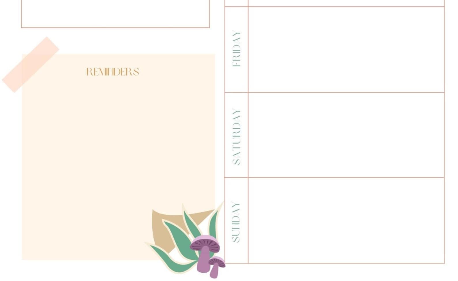 Printable 8.5 X 11 Weekly Planner Pages, Reuseable Weekly Planner ...