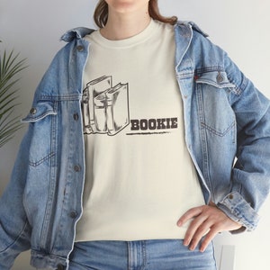 Bookie Book Lover Shirt, Unisex Cotton T Shirt, Cotton tee, Retro Style, Funny book shirt, Bookworm, Book nerd, Booktrovert, Reading shirt