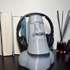 Statua Moai dell&#39;Isola di Pasqua / Supporto per cuffie stampato in 3D