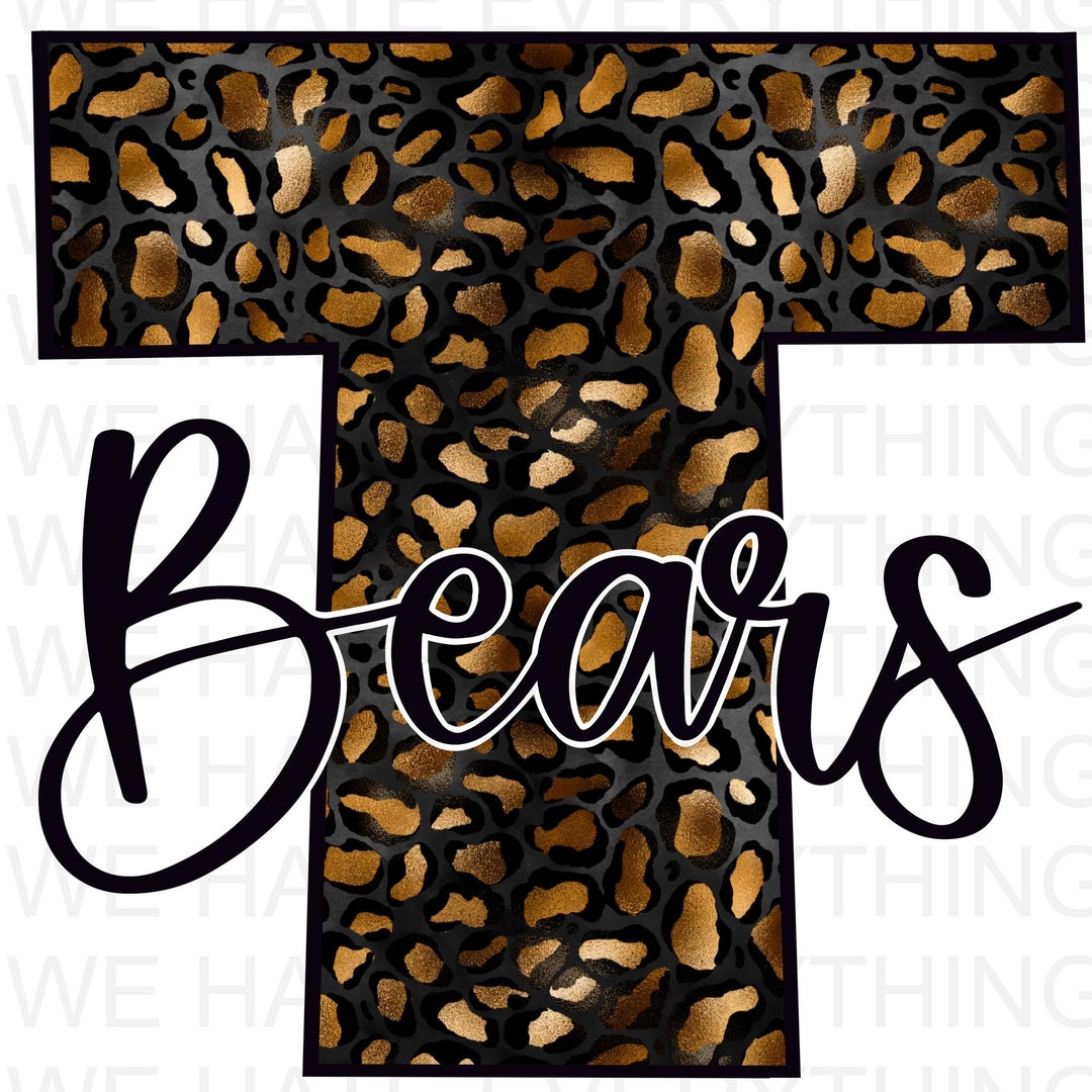 Timpson Bears Black & Gold Leopard PNG Etsy