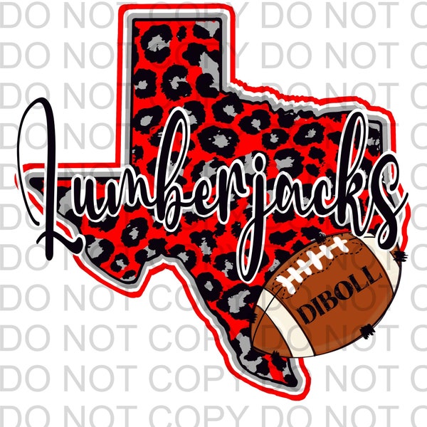 Lumberjack Football Leopard Texas