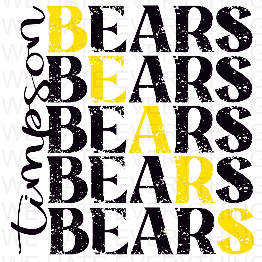 Timpson Bears Clack & Gold PNG Etsy