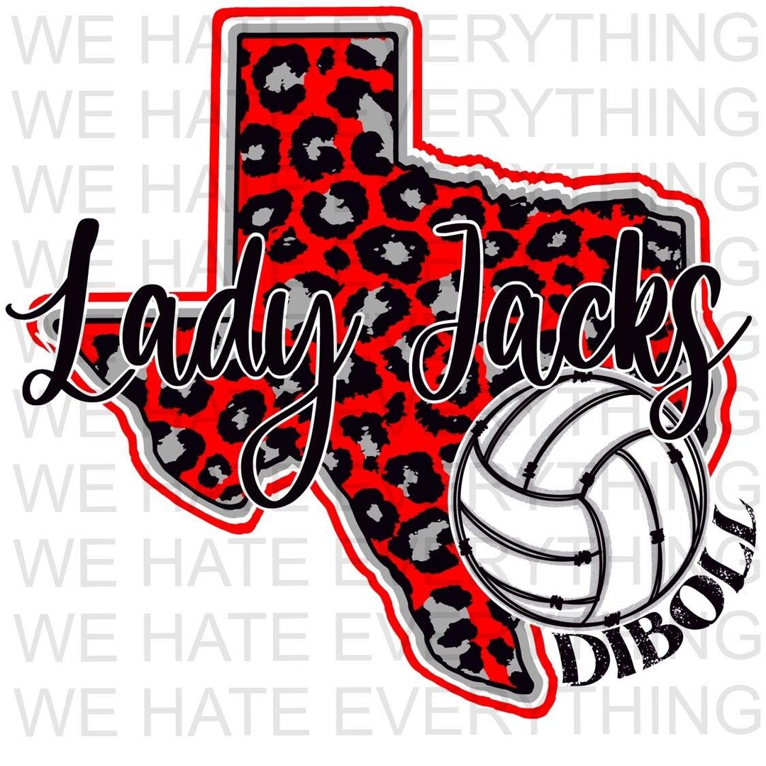 Texas Diboll Ladyjack Volleyball Etsy