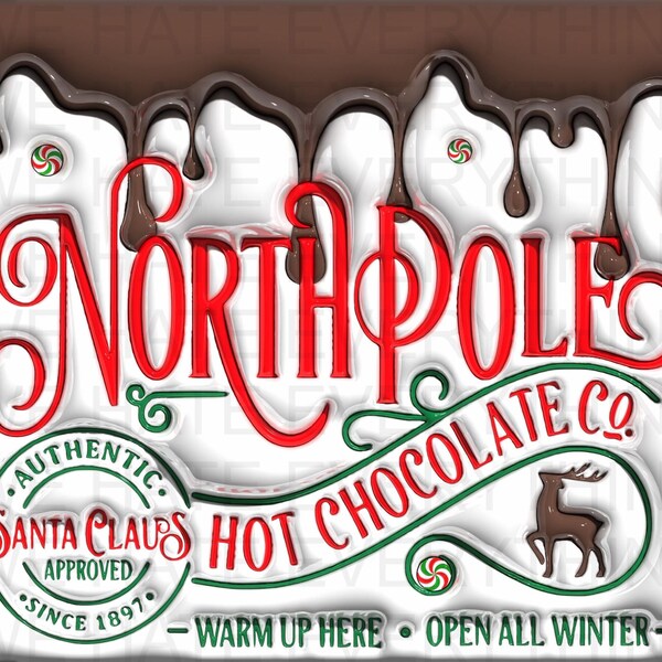 Northpole Hot Chocolate Co 20oz Tumbler PNG