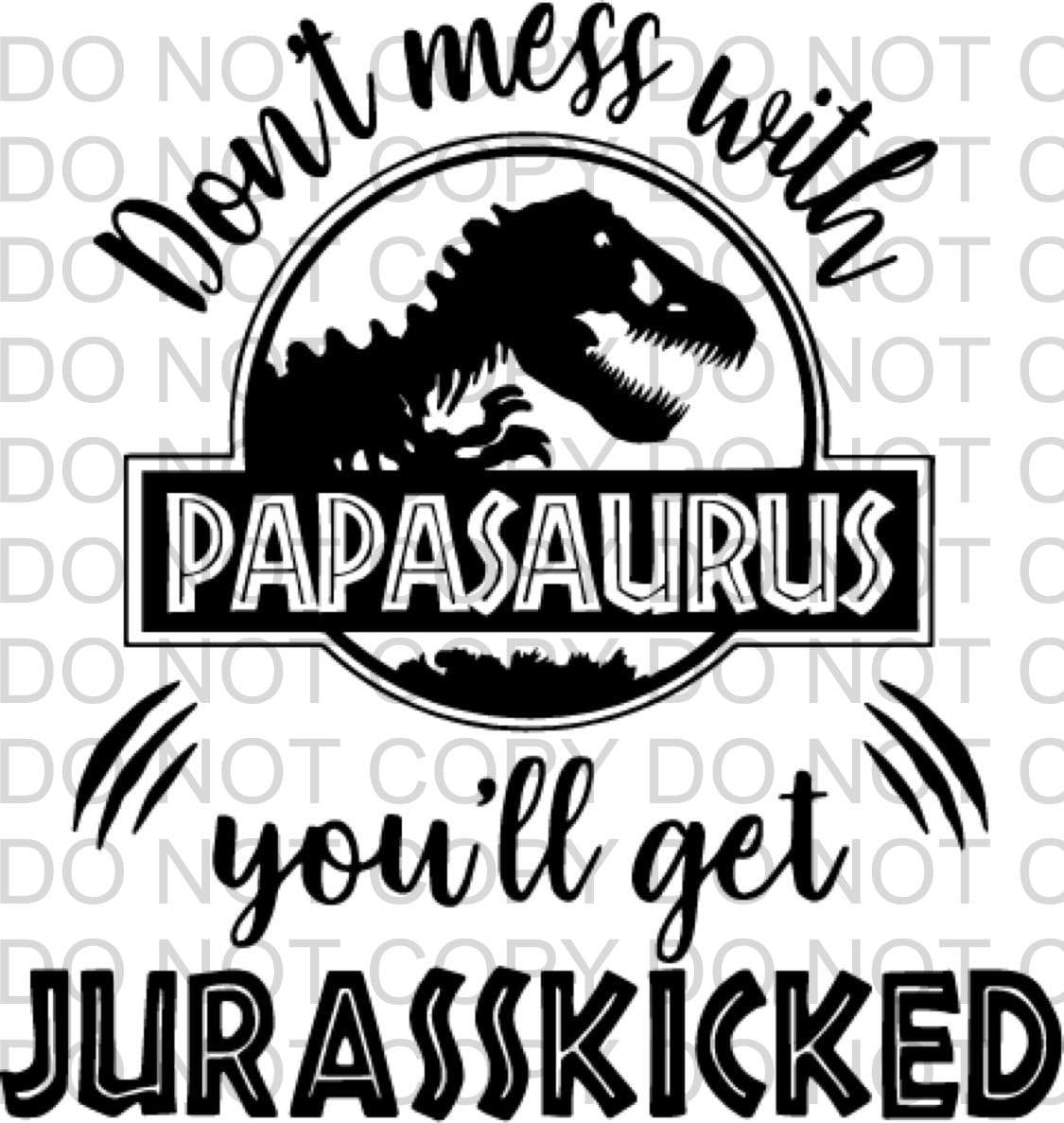 Papasaurus T-rex Father's Day Papa svg By ssflowerstore