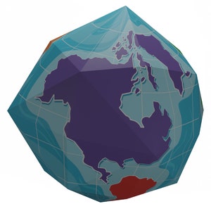 Disdyakis dodecahedron Paper model PDF DIGITAL FILE Origami Papercraft  low poly paper sculpture  Earth Globe  Catalan solid