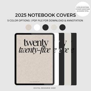 2025 Digital Notebook Covers for GoodNotes, Notability Digital Notebook Covers Goodnotes Covers, Planner | Digital Covers |