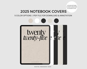 2025 Digital Notebook Covers for GoodNotes, Notability Digital Notebook Covers Goodnotes Covers, Planner | Digital Covers |