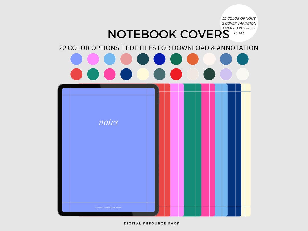 Digital Notebook Covers for Goodnotes, Notability Digital Notebook ...