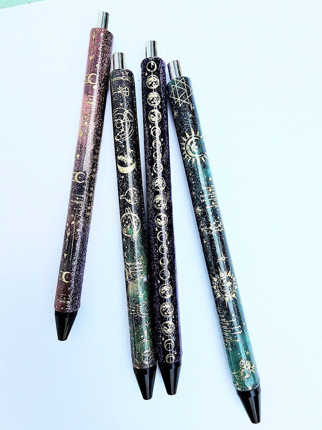 Glitter Moon Gel Pen Set Celestial Gel Pens Set of 4 Etsy