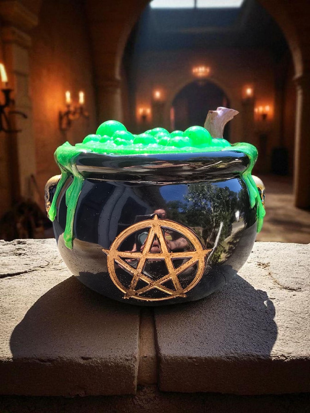 Cauldron Jar, Stash Jar, Witchy Decor, Halloween Decor, Cauldron, Resin ...