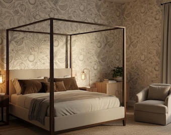 Orange Tree Wallpaper for Botanical With Birds Living Room