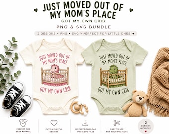 Dinosaur Nursery PNG Bundle Just Moved Out of My Mom’s Place Baby Crib Design
