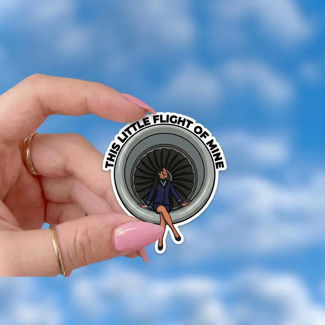 Jet Engine Stickers Flight Attendant Sticker – Jet Engine, Waterproof Vinyl Decal - Etsy