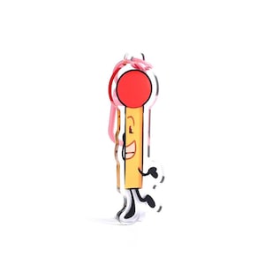 Match BFDI Acrylic Keychain / Charm - object shows