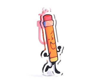 Pencil BFDI Acrylic Keychain / Charm - object shows