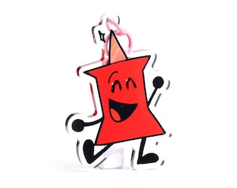Pin BFDI Acrylic Keychain / Charm - object shows