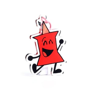 Pin BFDI Acrylic Keychain / Charm - object shows