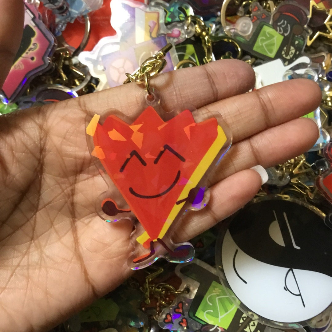 Lightbulb Paintbrush and Fan - Holographic Keychains - Inanimate ...