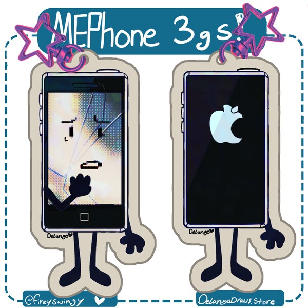 Mephone 3gs Inanimate Insanity Holographic Acrylic Keychain/Charm - Object shows