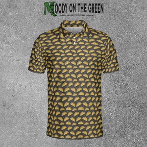 Taco Shirt for Men, Mens Golf Polo, Funny Golf Shirt, Tacos Collared Shirt, Gifts for Golfers, Golf Gifts for Him