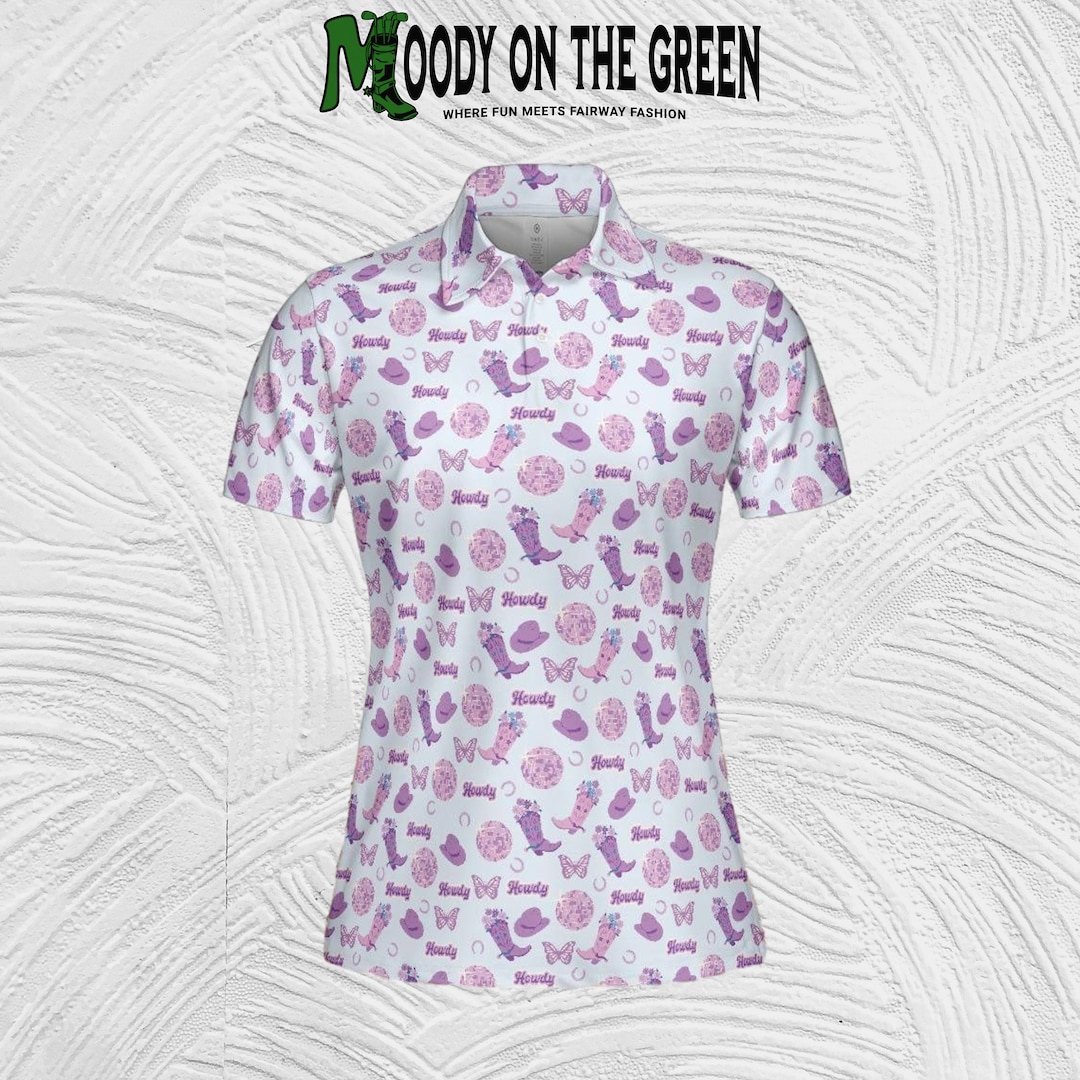 Purple Trippy Hippie Women's Golf Shirts