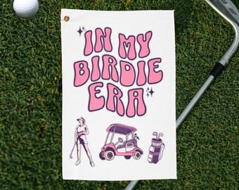 In My Birdie Era Golf Towel for Women Golf Gifts for Golfers Pink Ladies Golf Accessories for Golfing Girls Funny Cute Gifts for Her