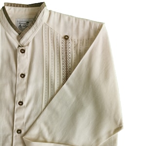 Filipino - Guayabera of linen hand-embroidered with cross stitch
