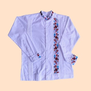 Guayabera para hombre Camisa tradicional mexicana - Bordada a mano para hombre - Regalo del día del padre - Camisa estilo tradicional - Filipina