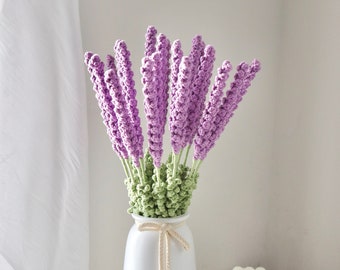 Crochet Bouquet Lavender, Finished Product, Hand Made, Crochet Gift, Birthday Gift, Home Decoration, Desk Decoration, Gift For Her