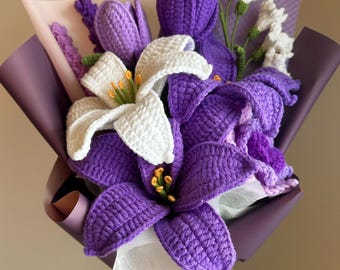 Handmade Crochet Sunflower Bouquet, Mother's Day Gift, Birthday Gift, Finished Product, Home Decor, Girlfriend, Mom, Wife, Gift For Her