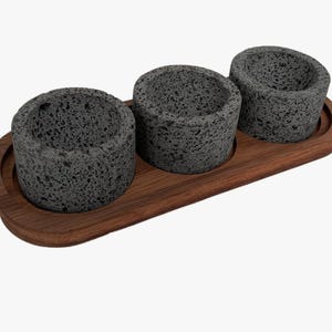 パロタ材のベース付き火山石サルセロ