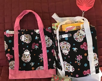 Handmade Reusable Grocery Bags/market bags/farmers market bags/tote bags— many different materials