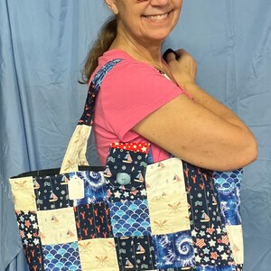 Bolso de mano acolchado hecho a mano / bolso / bolso de playa / bolso de crochet o tejido / bolso de viaje / bolso para cualquier momento y lugar